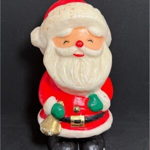 Vintage and Festive Santa Claus Candle Figurine - Red and White never burned